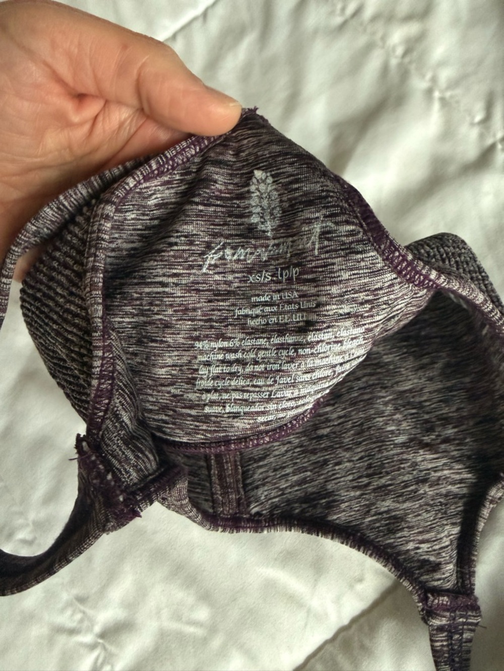 FP Movement by Free People Ribbed Sports Bra - Heather Plum - Picture 5 of 5